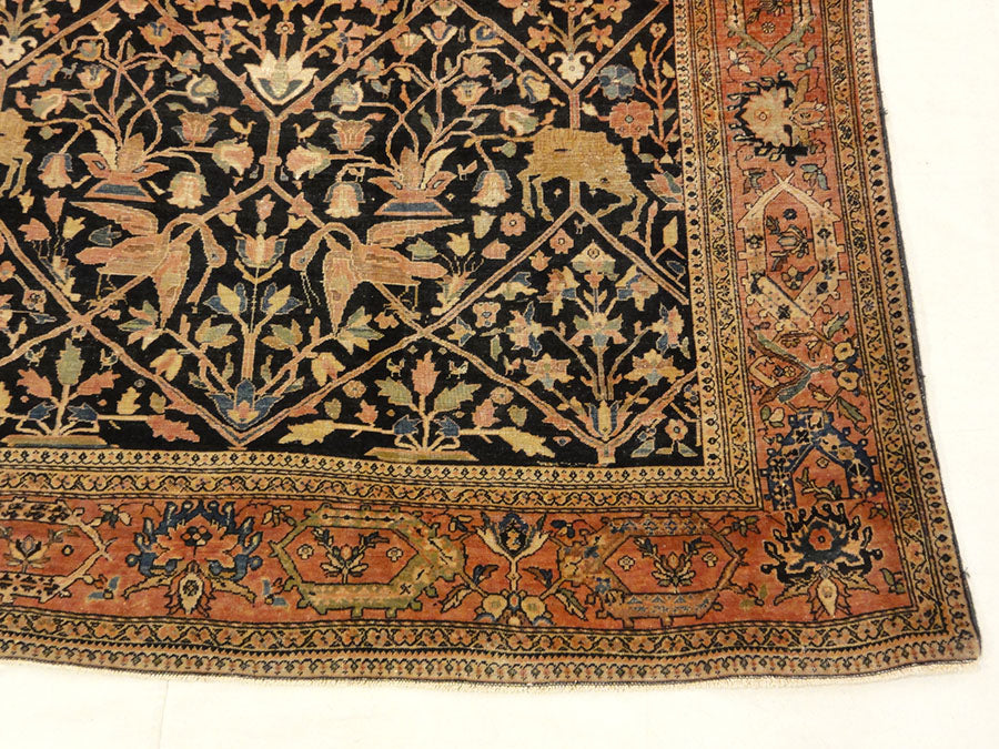 27672 Antique Farahan Rug rare format