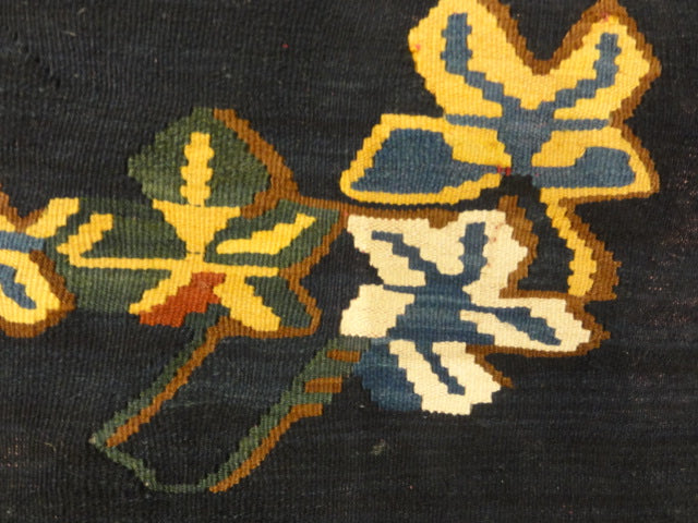 30087 Antique Persian Finest Silk Bijar Kelim with multiple color Silk Foundation