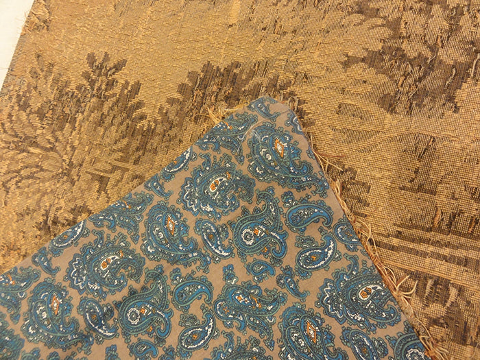 27167 Antique Belgium tapestry with condition issues