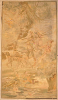 27515 Antique French Aubousson hunting Tapestry