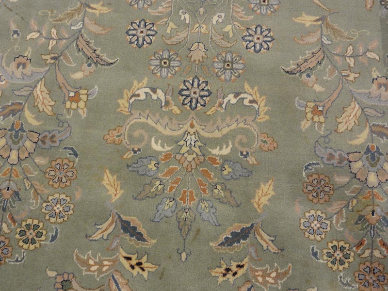 28285 Finest Kashmiri Kashan rug in green