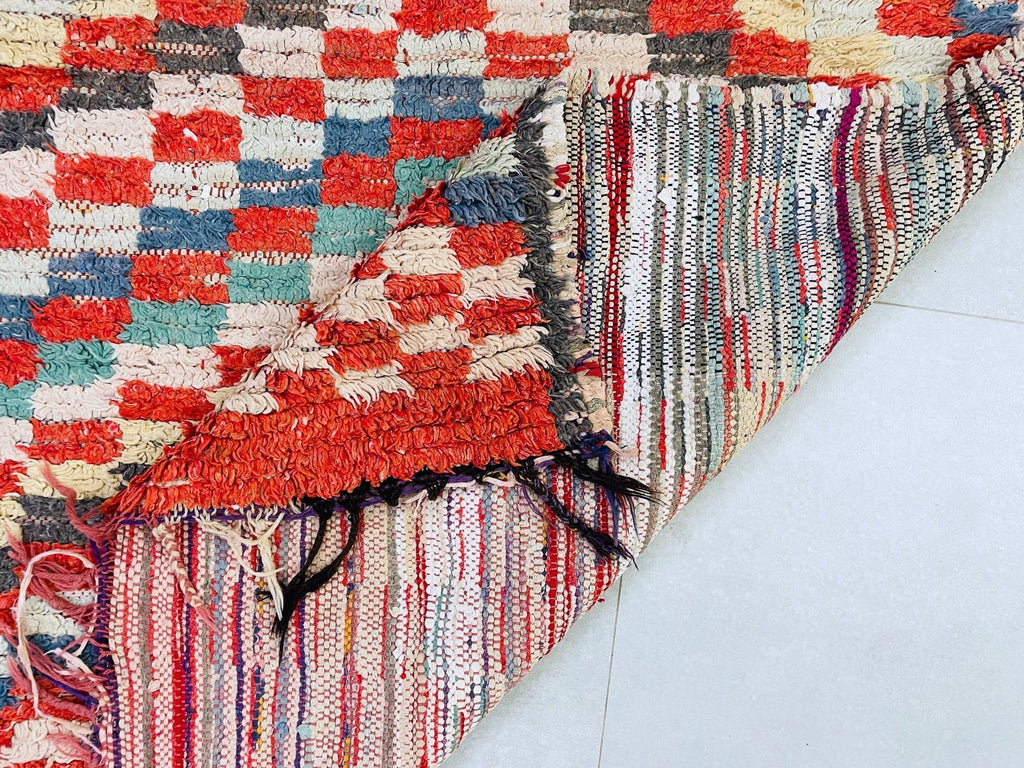 Moroccan Boucherouite Rug 3x6 ft - N7211