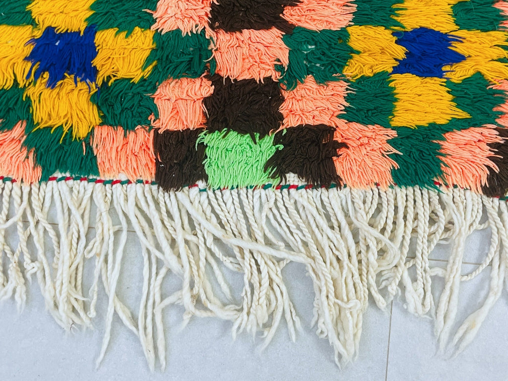 Colorful Boucherouite Runner Rug  2x5 - TB14