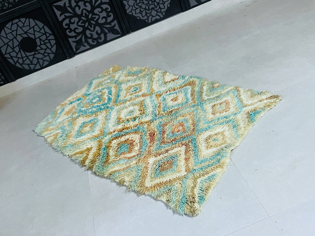 Moroccan Boucherouite Rug 3x5 ft - TB26