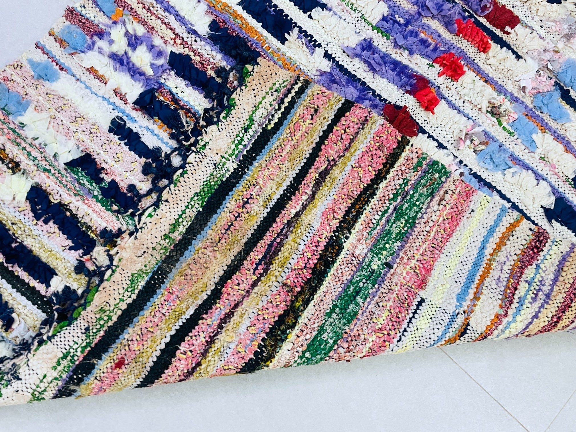 Moroccan Boucherouite Rug 3x5 ft - TB28