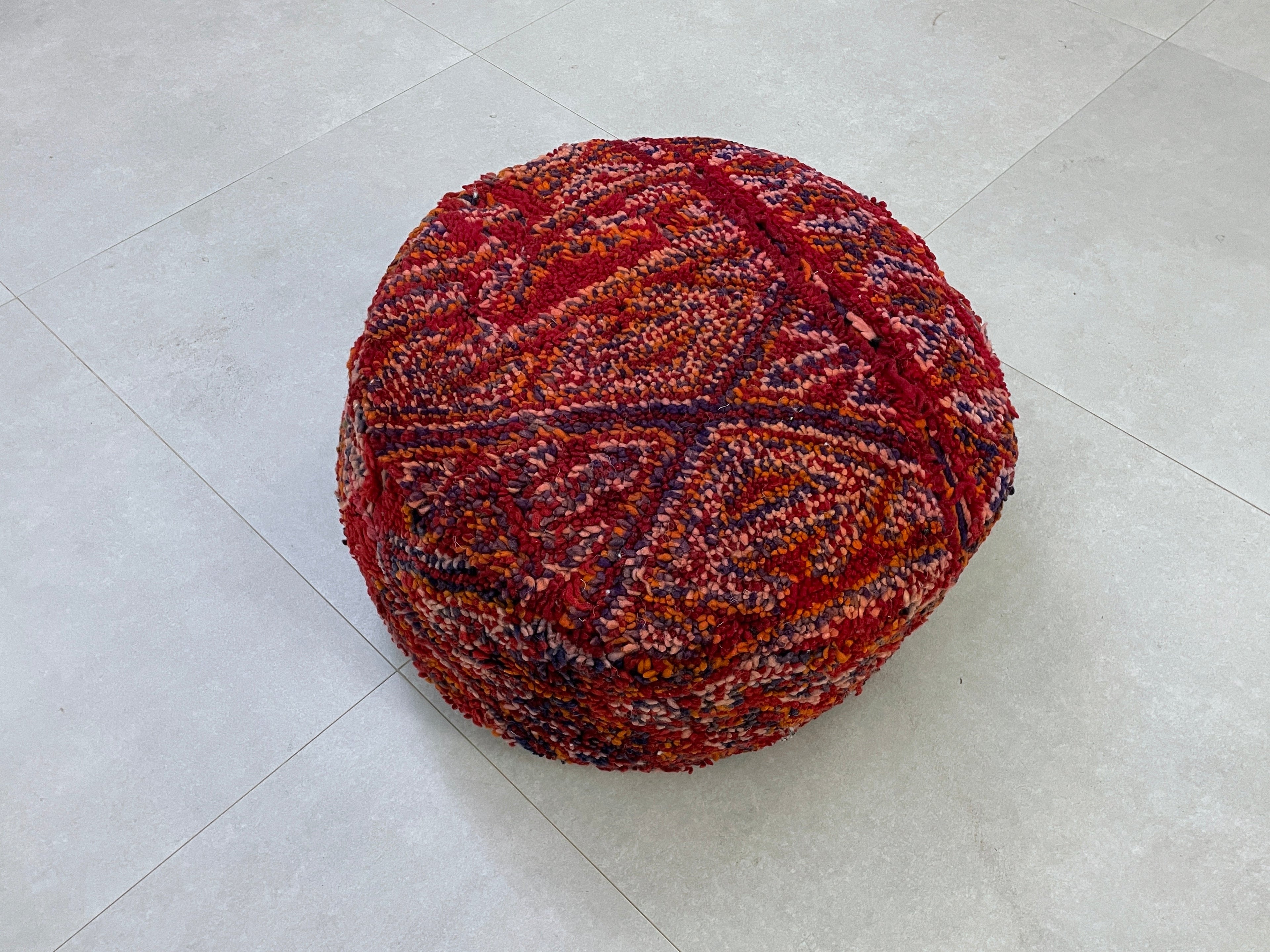 Round moroccan pouf cover - T17
