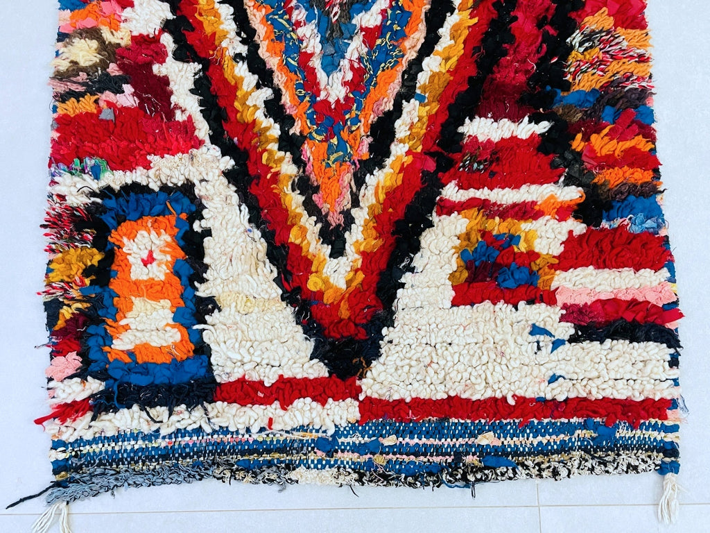 Moroccan Boucherouite Rug 2x4 ft - N7212