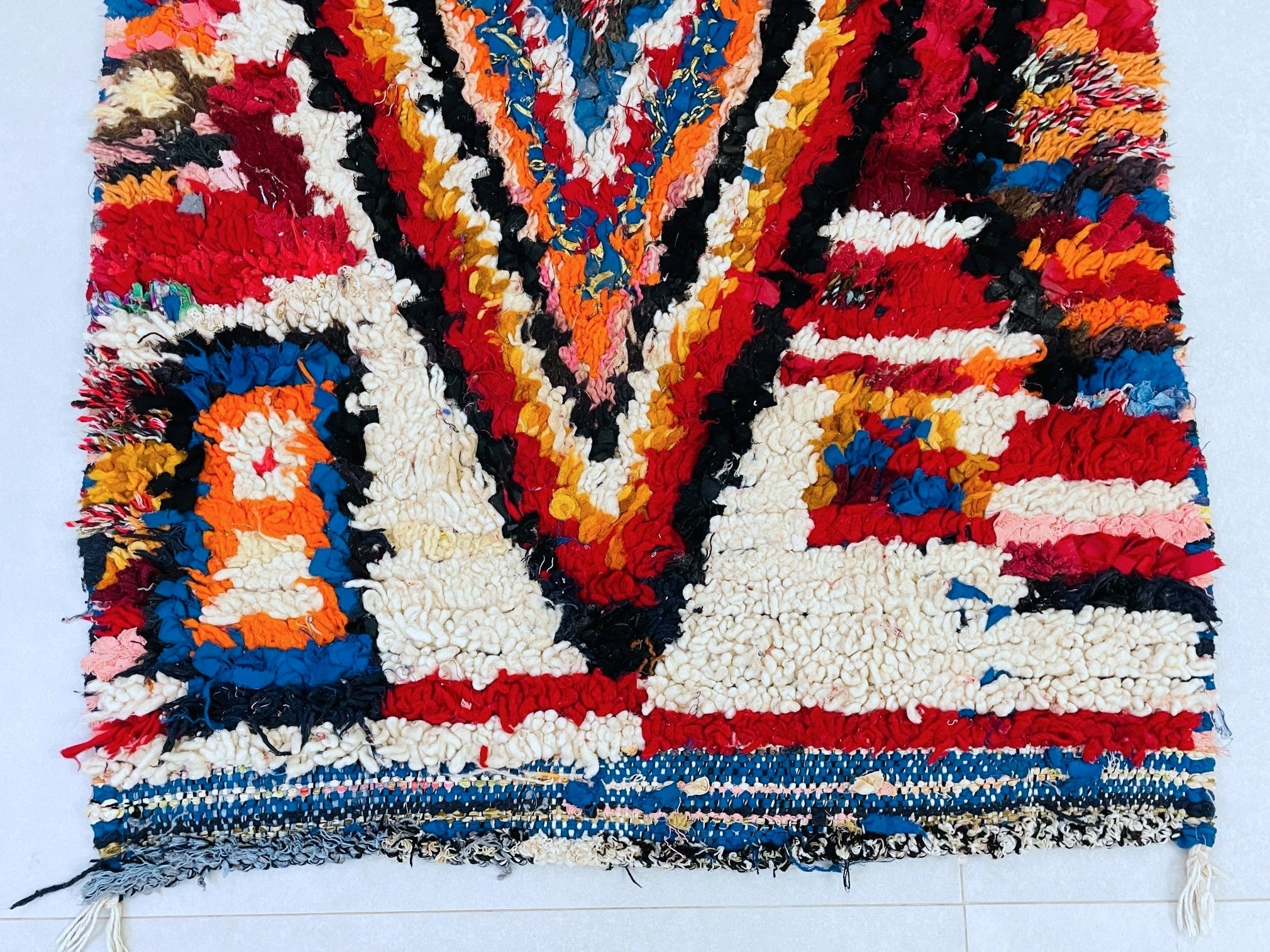 Moroccan Boucherouite Rug 2x4 ft - N7212