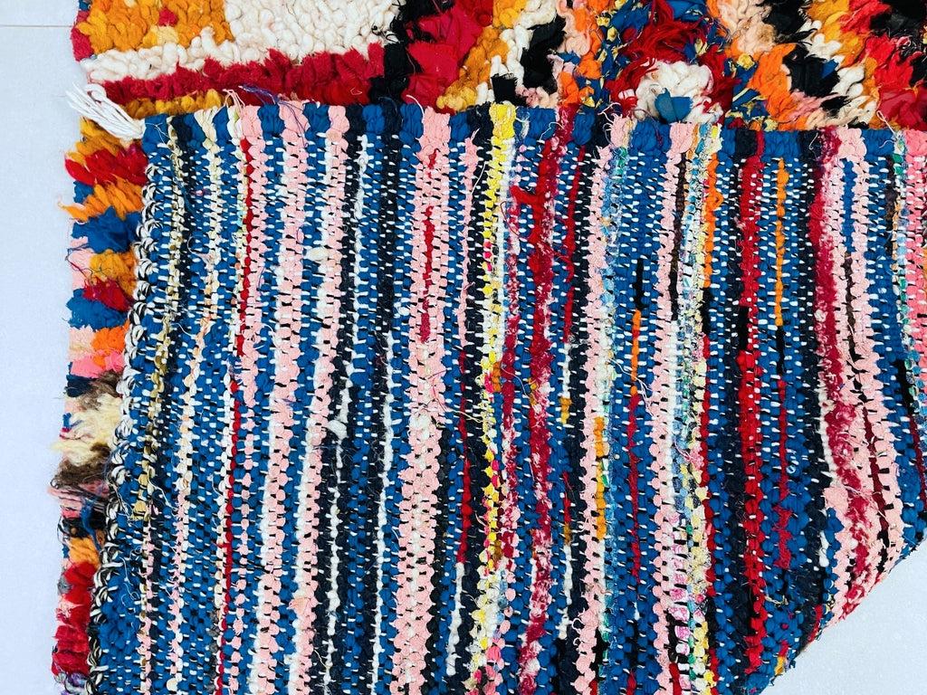 Moroccan Boucherouite Rug 2x4 ft - N7212