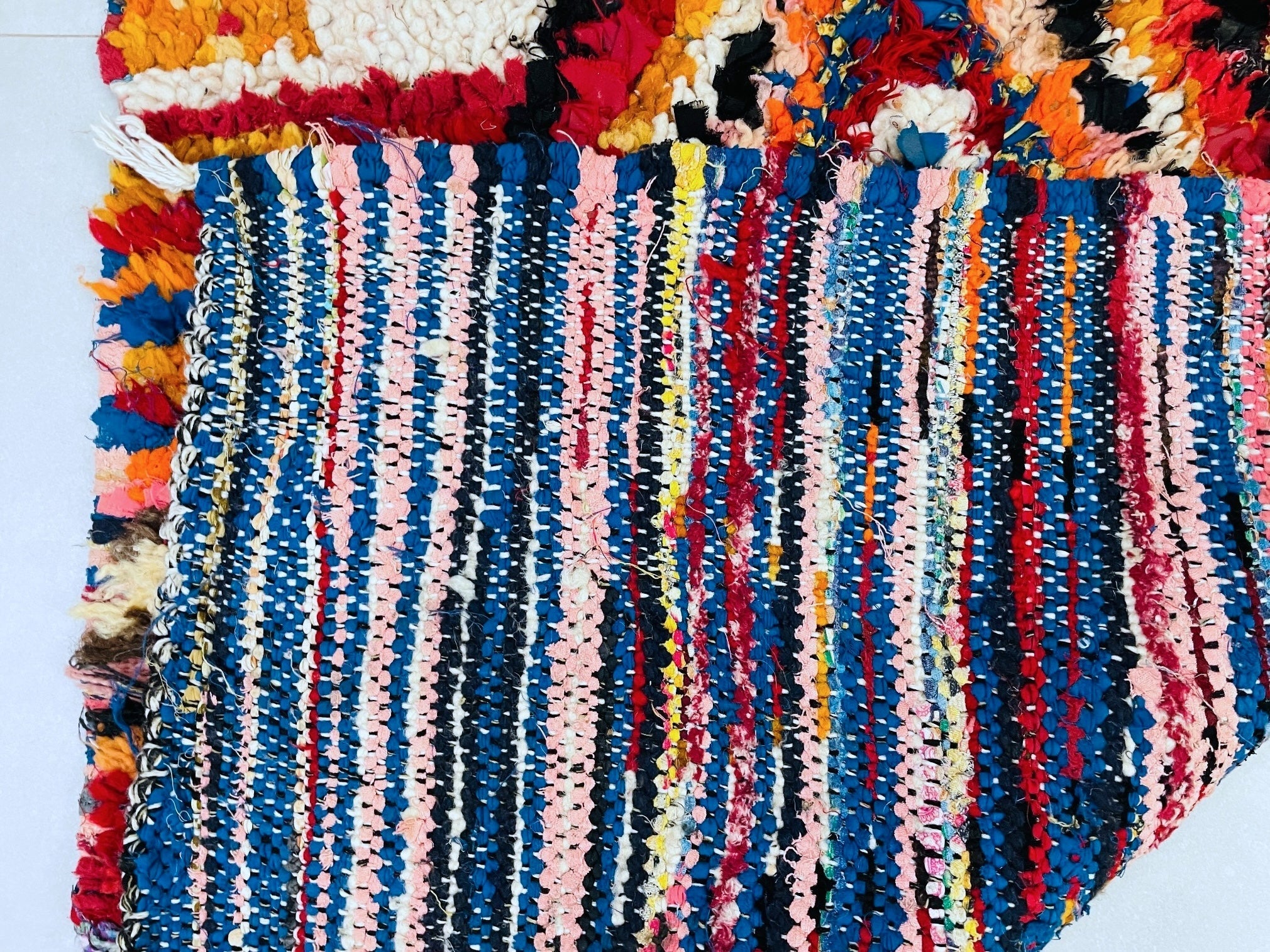 Moroccan Boucherouite Rug 2x4 ft - N7212