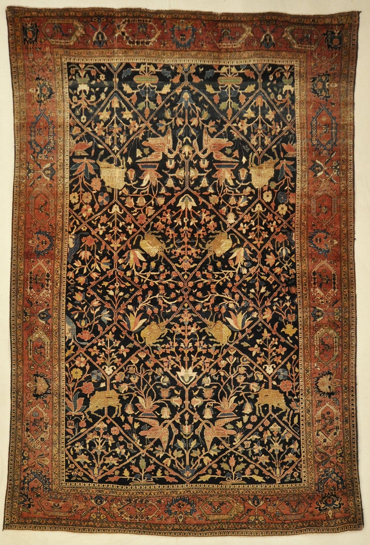 27672 Antique Farahan Rug rare format