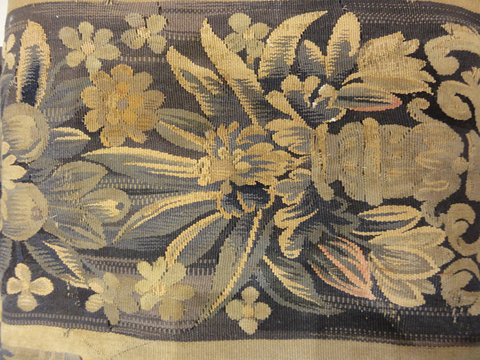 27499 Antique Original Aubusson Tapestry