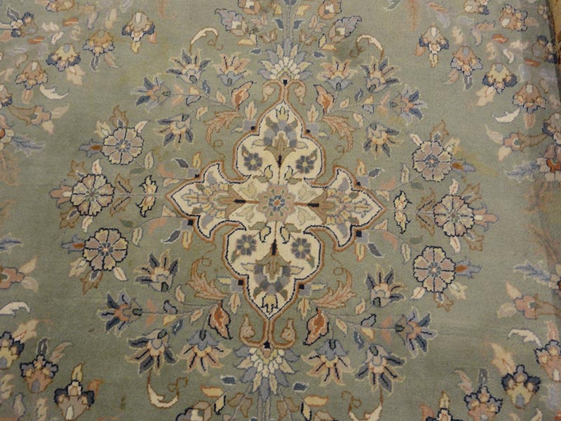 28285 Finest Kashmiri Kashan rug in green