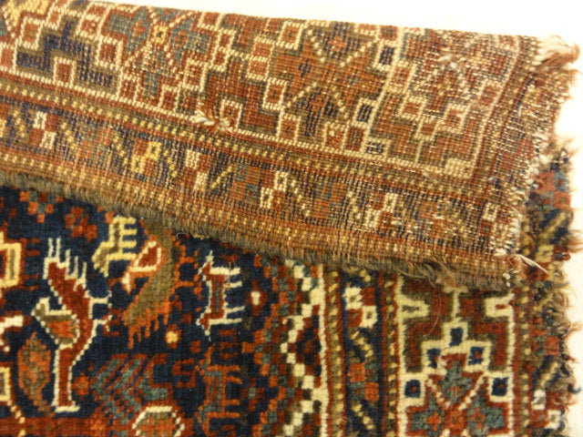 30072 Antique Persian Kahmseh Chicken Rug