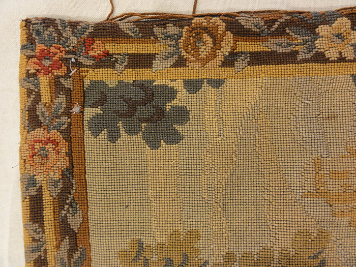 27189 antique Needlepoint Tapestry hanging