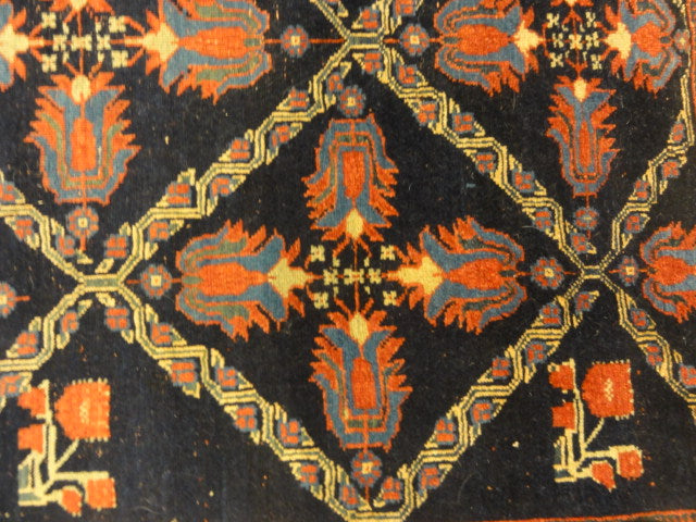 29858 Rare Antique lettuce Afshar Rug ca.1880