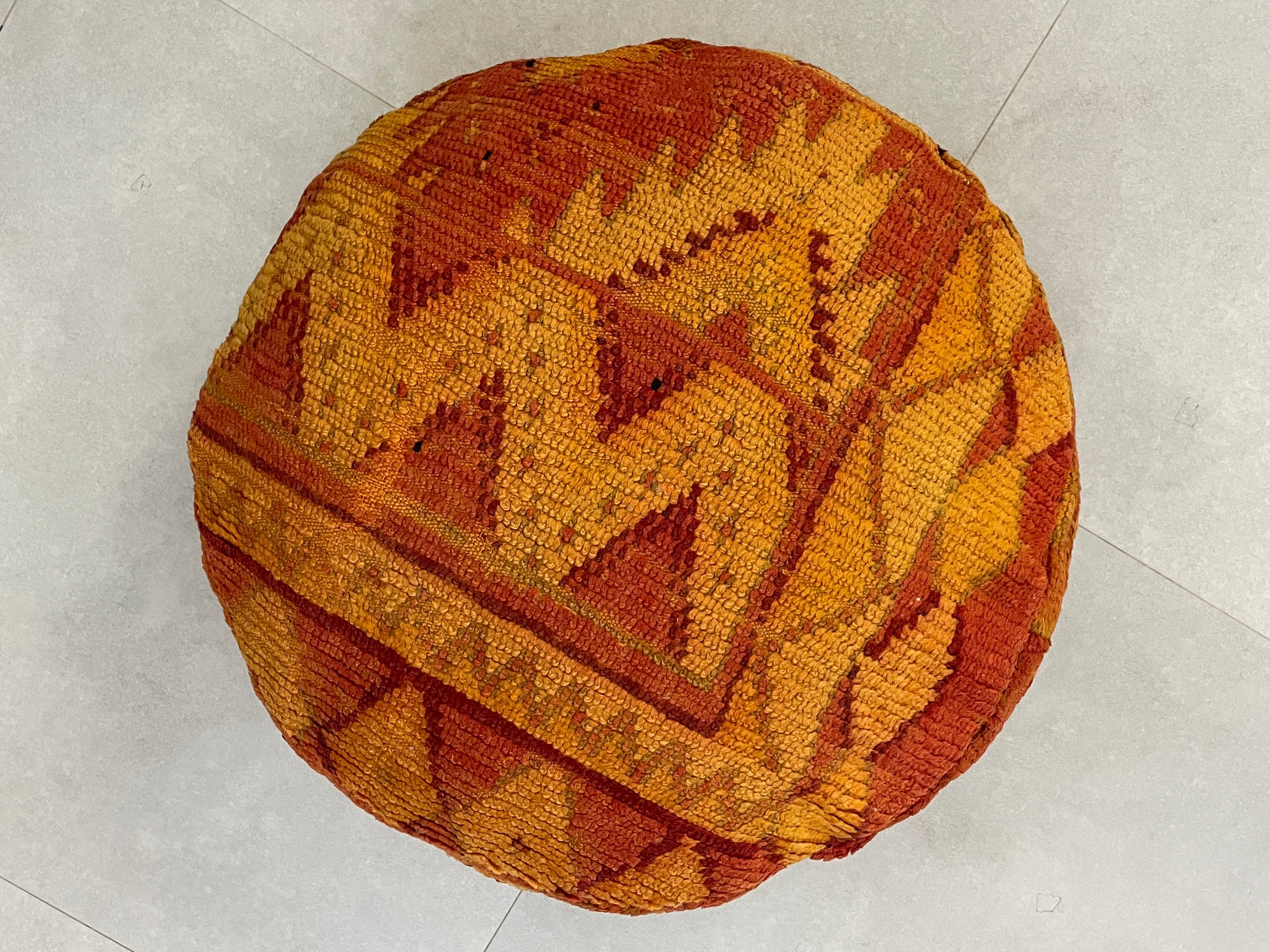 Round moroccan pouf cover - R46