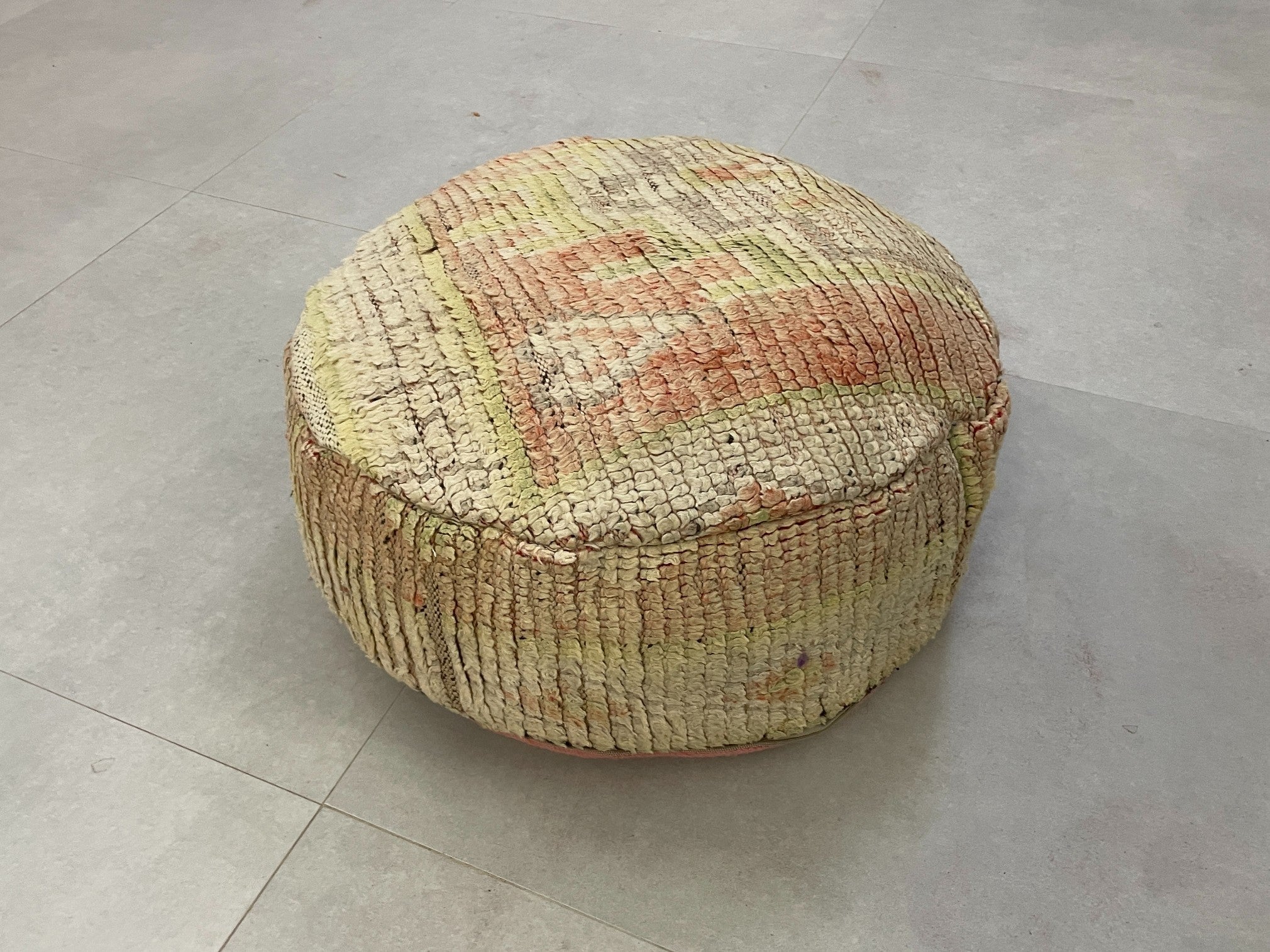 Round moroccan pouf cover - S36