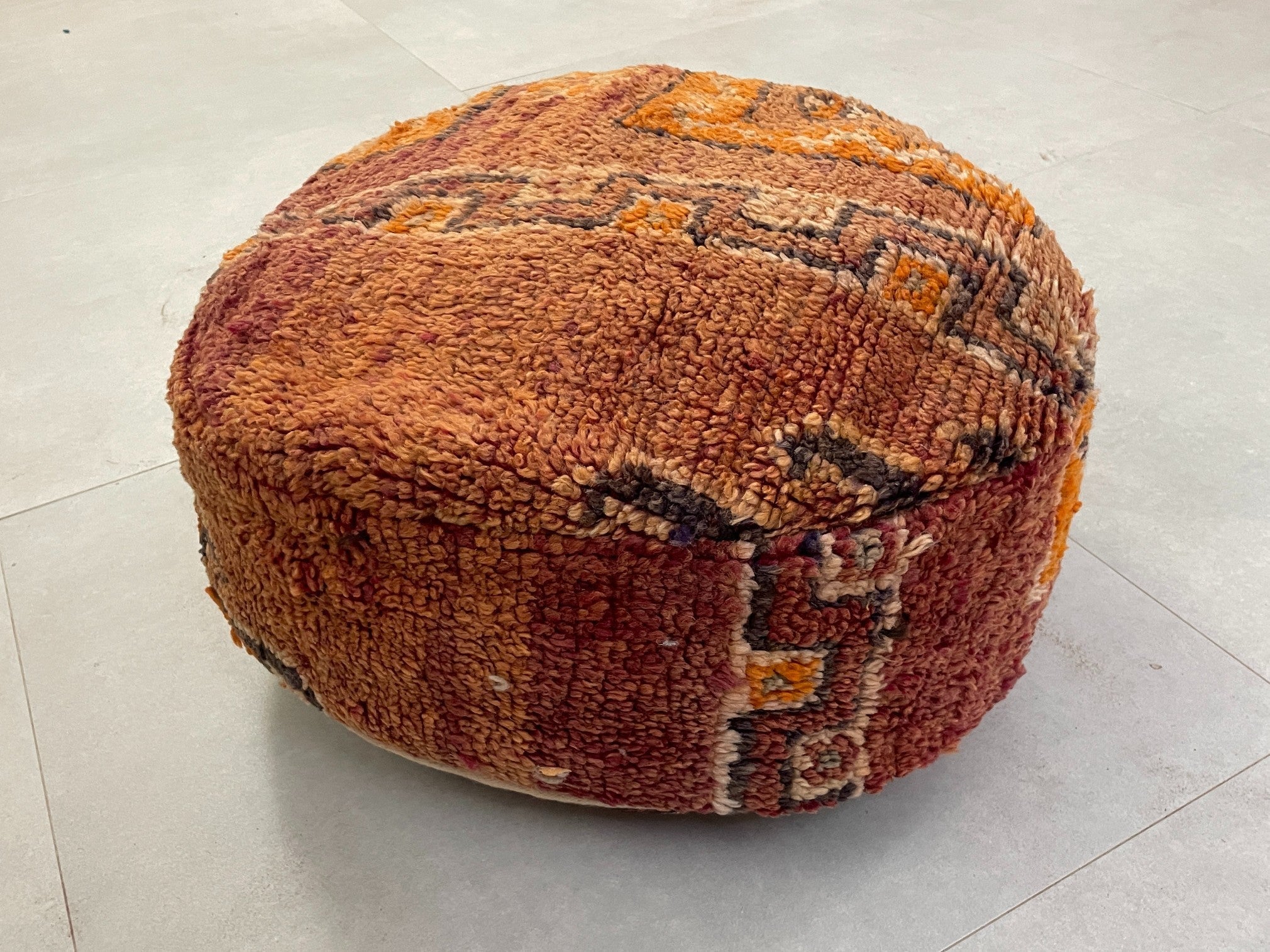 Round moroccan pouf cover - S44