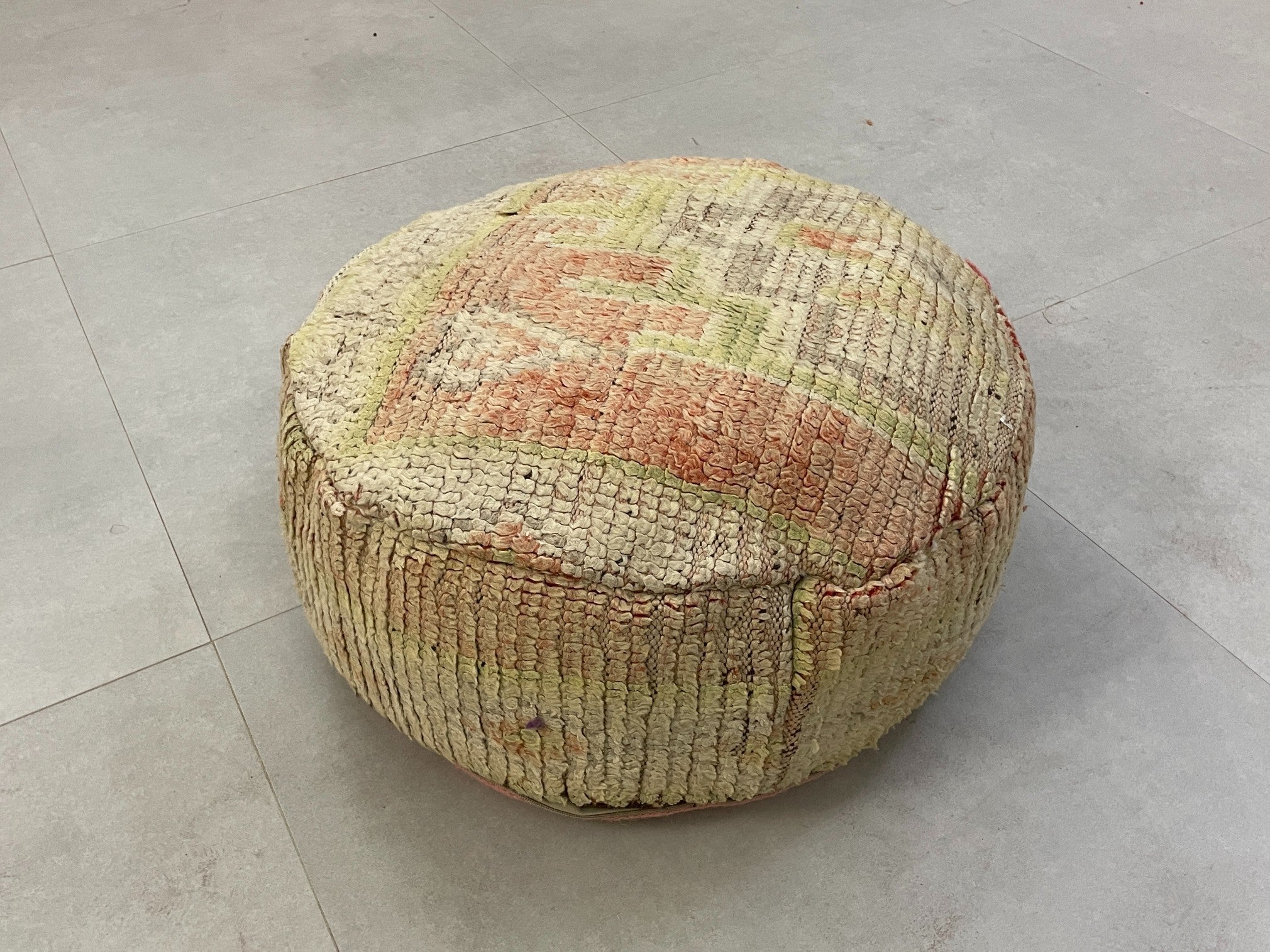 Round moroccan pouf cover - S36