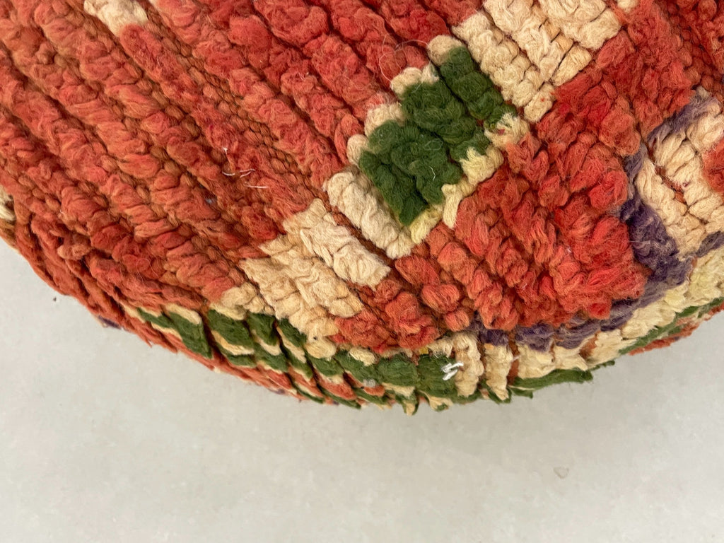 Round moroccan pouf cover - S10
