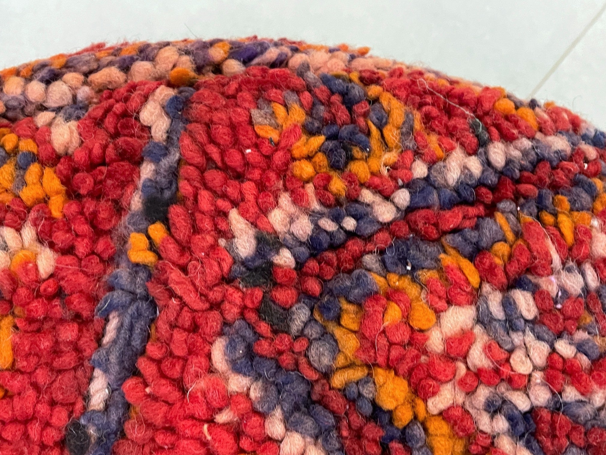 Round moroccan pouf cover - S57