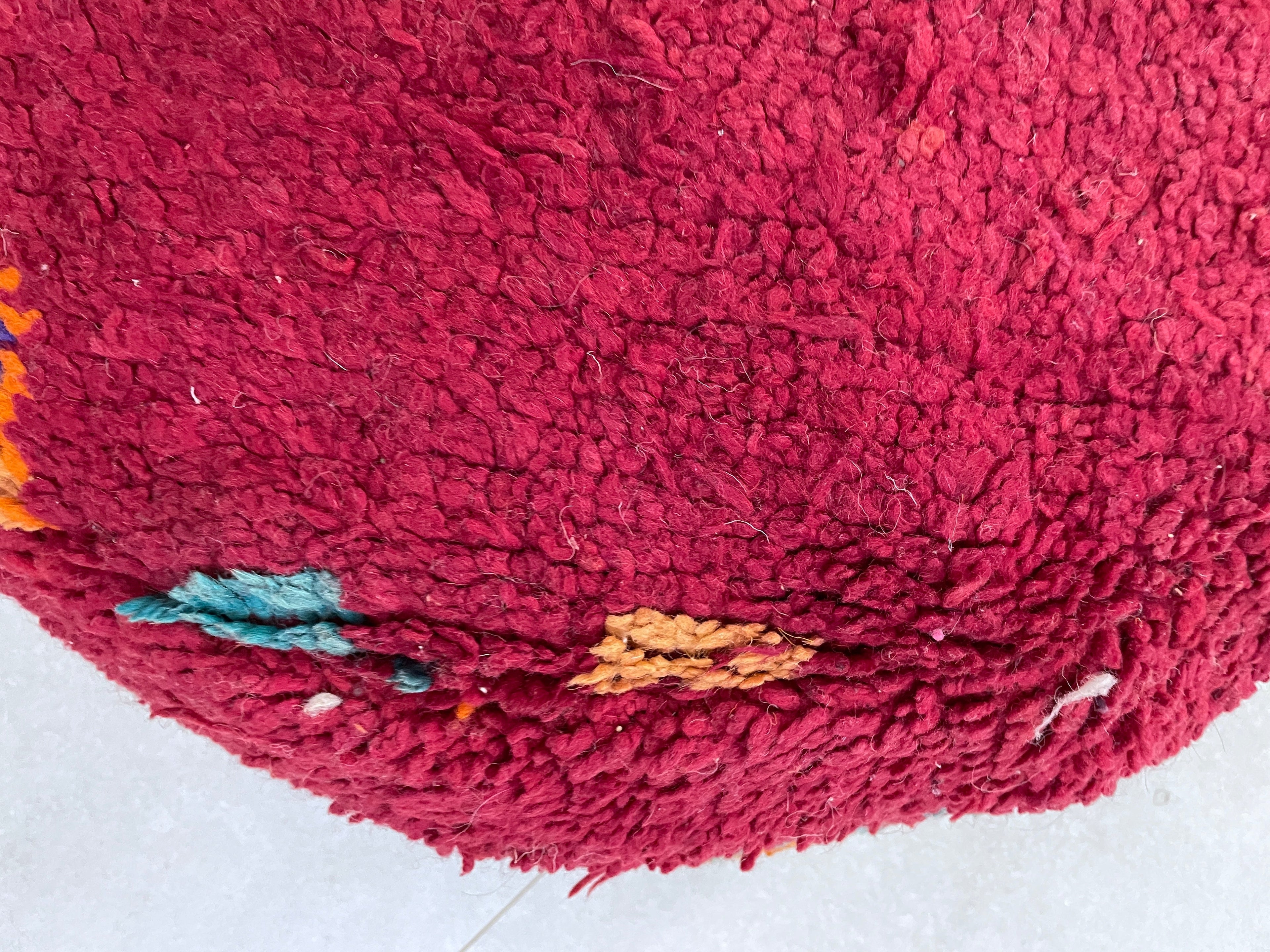 Round moroccan pouf cover - R11