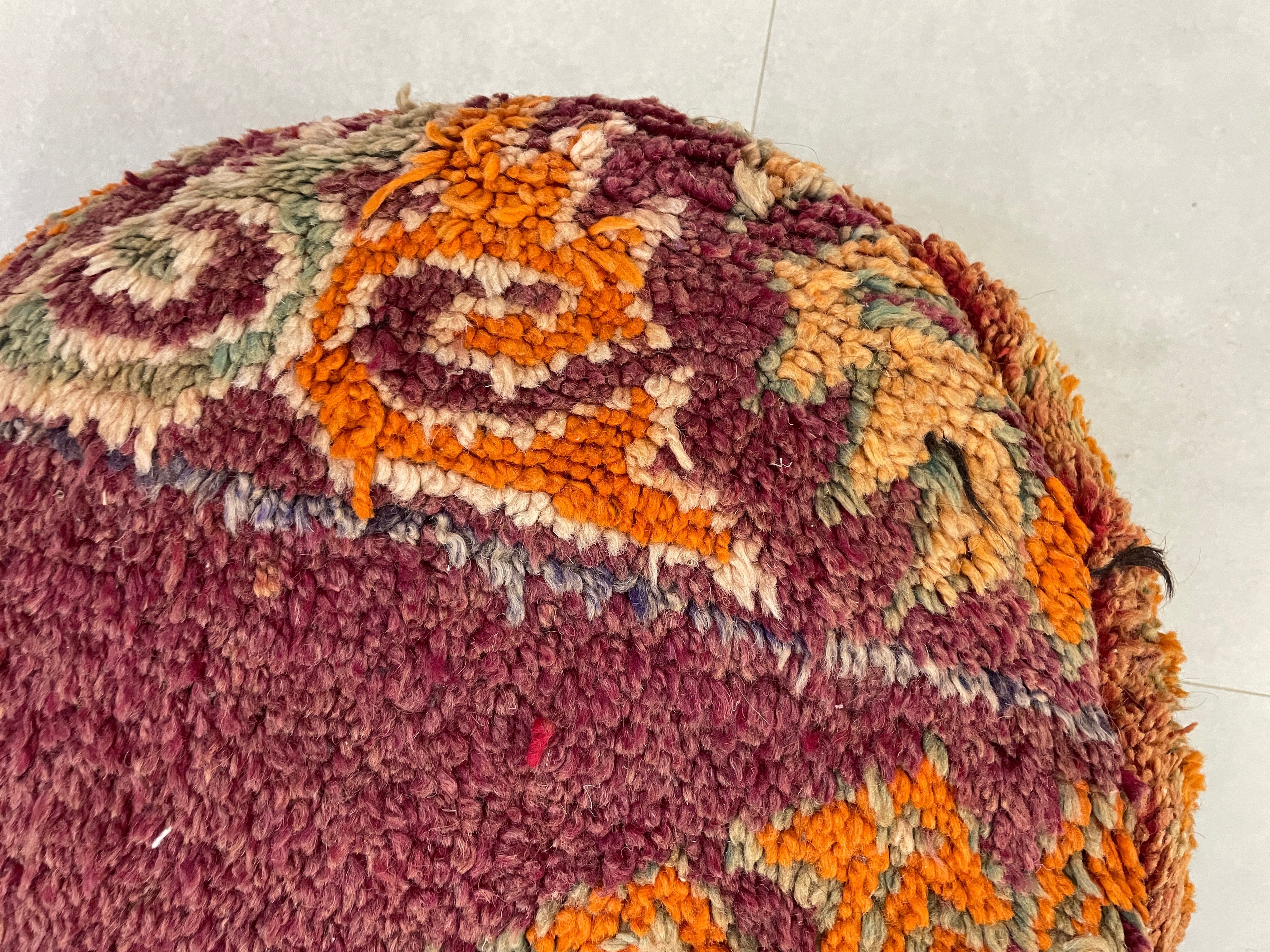 Round moroccan pouf cover - R22