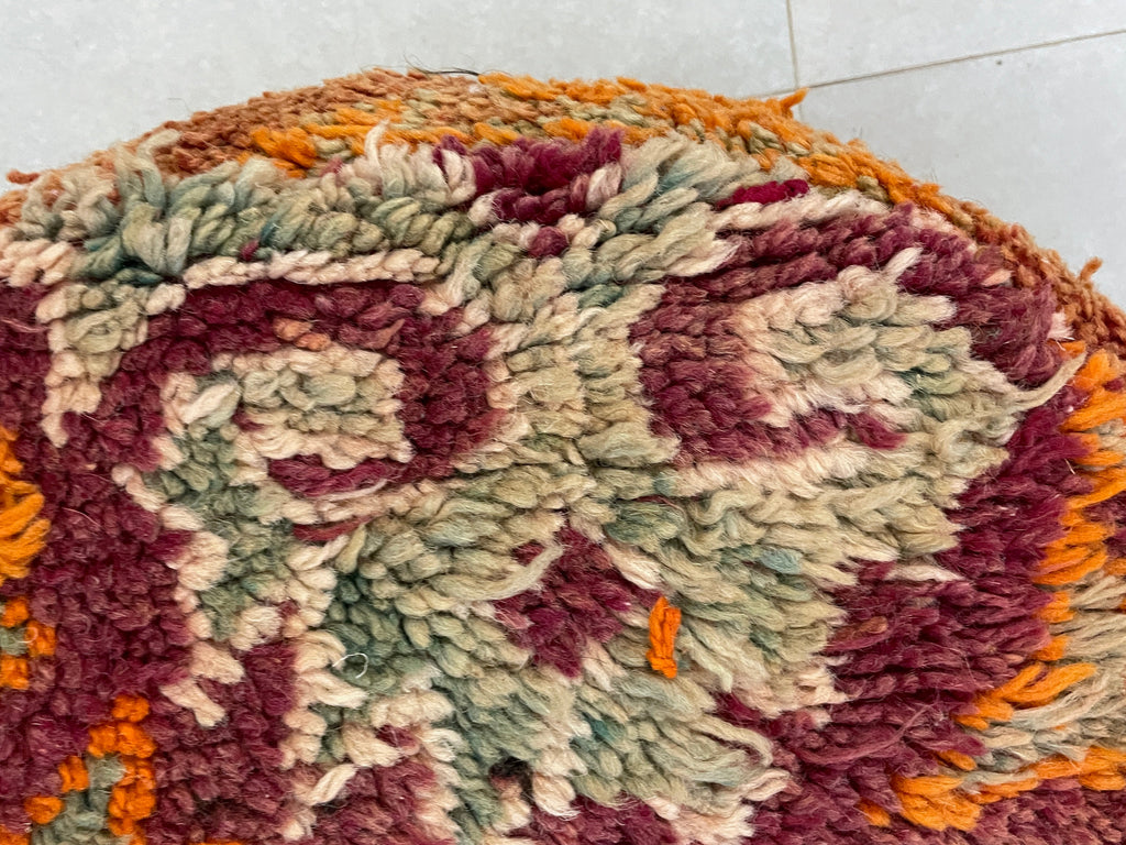 Round moroccan pouf cover - S18