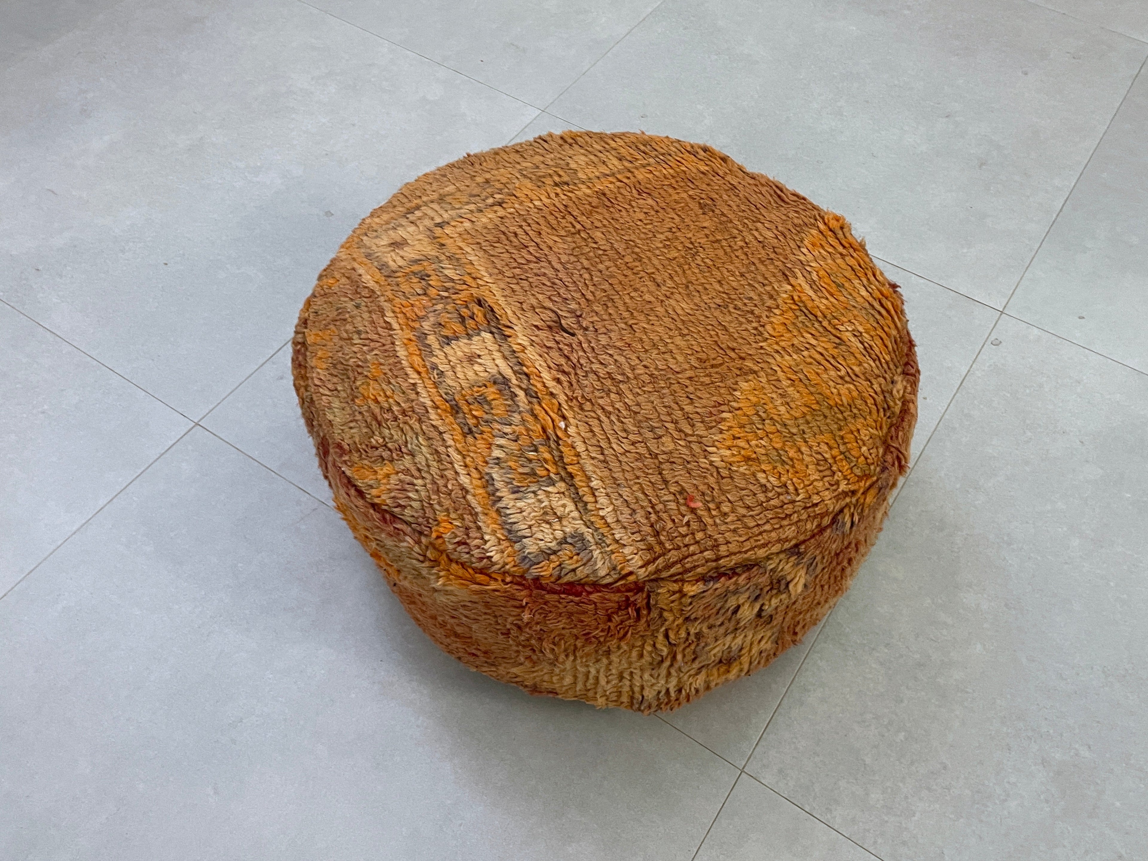 Round moroccan pouf cover - R52
