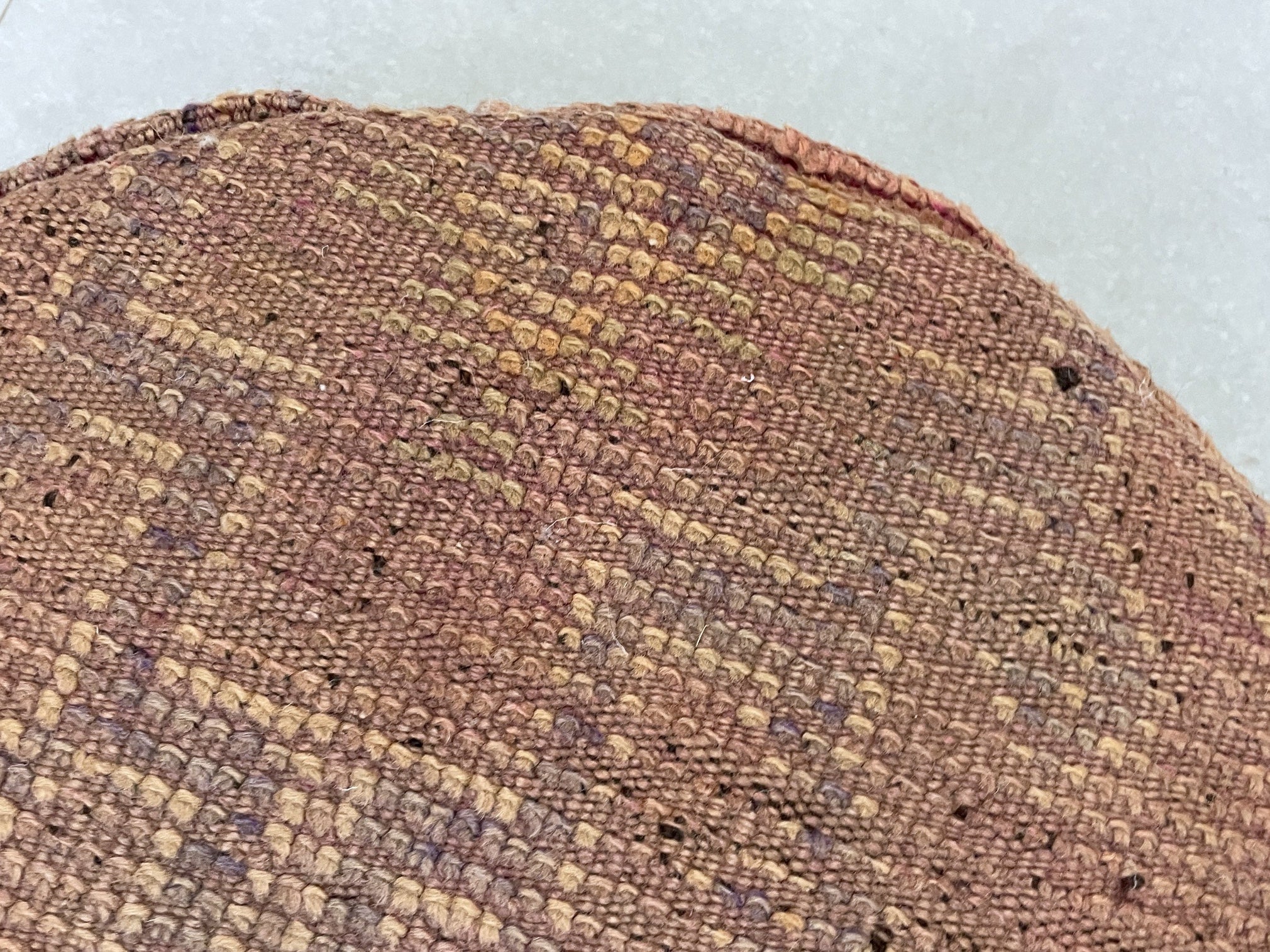 Round moroccan pouf cover - T3